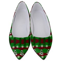 Snow Trees And Stripes Women s Low Heels by bloomingvinedesign