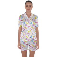 1 Arnold Satin Short Sleeve Pyjamas Set by elizabethjonesstyling