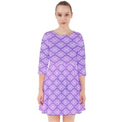 Pattern Texture Geometric Purple Smock Dress by Mariart