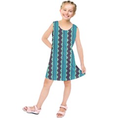 Background Chevron Blue Kids  Tunic Dress by HermanTelo