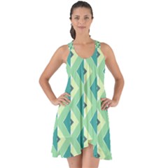 Background Chevron Green Show Some Back Chiffon Dress by HermanTelo