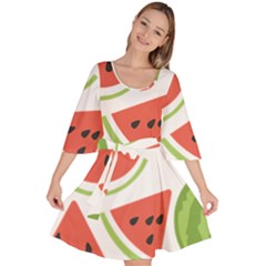 Watermelon Juice Auglis Clip Art Watermelon Velour Kimono Dress by Vaneshart