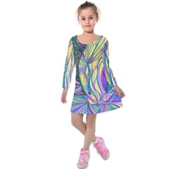 Happpy (4) Kids  Long Sleeve Velvet Dress by nicholakarma