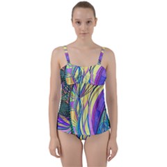 Happpy (4) Twist Front Tankini Set by nicholakarma