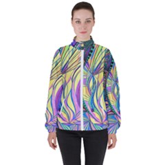 Happpy (4) Women s High Neck Windbreaker by nicholakarma