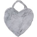 White Marble texture floor background with dark gray grey texture greek marble print luxuous real marble Giant Heart Shaped Tote View1