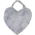 White Marble texture floor background with dark gray grey texture greek marble print luxuous real marble Giant Heart Shaped Tote View2