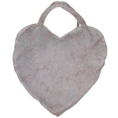 Pink Marble Beige Texture Floor Background With Shinny Pink Veins Greek Marble Print Luxuous Real Marble  Giant Heart Shaped Tote by genx