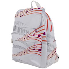 Music Notes Clef Sound Top Flap Backpack by HermanTelo