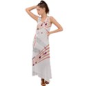 Music Notes Clef Sound V-Neck Chiffon Maxi Dress View1