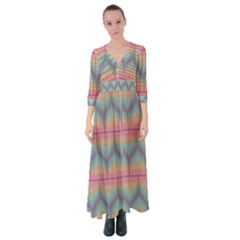 Pattern Background Texture Colorful Button Up Maxi Dress by HermanTelo