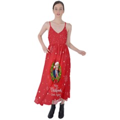 Make Christmas Great Again With Trump Face Maga Tie Back Maxi Dress by snek