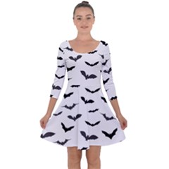 Bats Pattern Quarter Sleeve Skater Dress by Sobalvarro