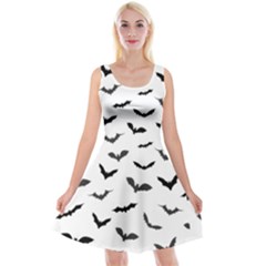 Bats Pattern Reversible Velvet Sleeveless Dress by Sobalvarro