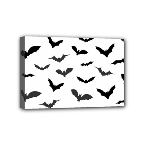 Bats Pattern Mini Canvas 6  X 4  (stretched) by Sobalvarro