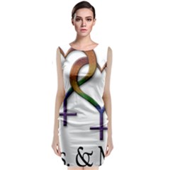 Mrs  And Mrs  Sleeveless Velvet Midi Dress by LiveLoudGraphics