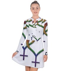 Mrs  And Mrs  Long Sleeve Panel Dress by LiveLoudGraphics