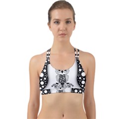 Cute Little Mandala Owl Back Web Sports Bra by FantasyWorld7