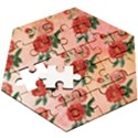 Pattern Flower Paper Wooden Puzzle Hexagon View3