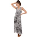 Degrade Blanc/Gris V-Neck Chiffon Maxi Dress View1