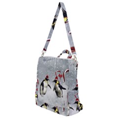 Funny Penguin In A Winter Landscape Crossbody Backpack by FantasyWorld7