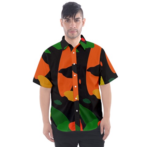 Pattern Formes Tropical Men s Short Sleeve Shirt by kcreatif