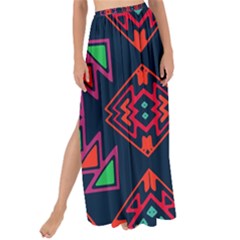 Rhombus Squares And Triangle                                                Maxi Chiffon Tie-up Sarong by LalyLauraFLM