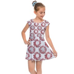 Peppermint Candy Dots Kids  Cap Sleeve Dress by bloomingvinedesign