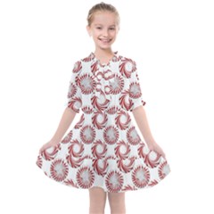 Peppermint Candy Dots Kids  All Frills Chiffon Dress by bloomingvinedesign