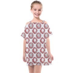 Peppermint Candy Dots Kids  One Piece Chiffon Dress by bloomingvinedesign