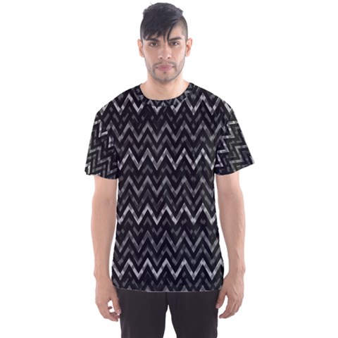 Chevrons Noir / Gris Men s Sports Mesh Tee by kcreatif