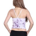 White Marble violet purple veins accents texture printed floor background luxury Spaghetti Strap Bra Top View2