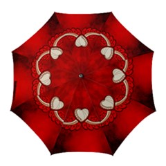 Love, Wonderful Elegant Heart Golf Umbrellas by FantasyWorld7