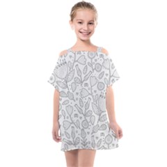 Floral Pattern Kids  One Piece Chiffon Dress by Valentinaart