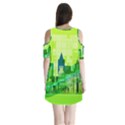 Architecture Skyline Shoulder Cutout Velvet One Piece View2