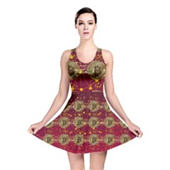 Block Chain Network Bitcoin Data Reversible Skater Dress by Wegoenart