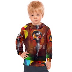 Cute Little Harlequin Kids  Hooded Pullover by FantasyWorld7