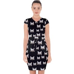 Bats In The Night Ornate Capsleeve Drawstring Dress  by pepitasart