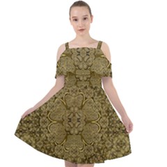 Heavy Metal Flower And Heavenly Feelings Cut Out Shoulders Chiffon Dress by pepitasart