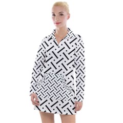 Design Repeating Seamless Pattern Geometric Shapes Scrapbooking Women s Long Sleeve Casual Dress by Vaneshart