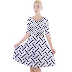 Design Repeating Seamless Pattern Geometric Shapes Scrapbooking Quarter Sleeve A-line Dress by Vaneshart