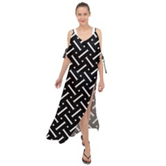 Geometric Pattern Design Repeating Eamless Shapes Maxi Chiffon Cover Up Dress by Vaneshart