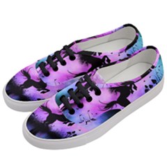 Wonderful Unicorn With Fairy In The Night Women s Classic Low Top Sneakers by FantasyWorld7