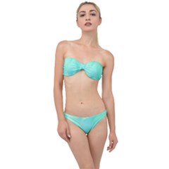 Blue Green Shades Classic Bandeau Bikini Set by designsbymallika