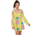 Summer Pineapple Seamless Pattern Kimono Sleeves Boho Dress View1