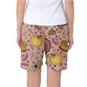 Thanksgiving Pattern Women s Basketball Shorts View2