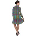 Seamless Tile Pattern Long Sleeve Chiffon Shirt Dress View2