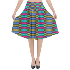 Seamless Tile Pattern Flared Midi Skirt by HermanTelo