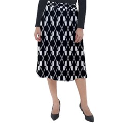 Abstract Background Arrow Classic Velour Midi Skirt  by HermanTelo