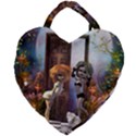 Cute Dark Fairys With Cat Giant Heart Shaped Tote View1